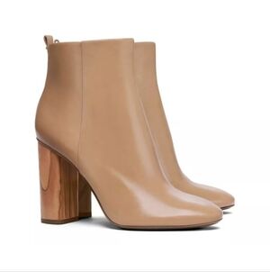 Tory‎ Burch | Raya Sand Leather Ankle Boots
